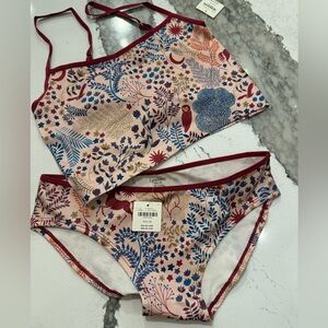Anthropologie Lyre Bird Nature-Inspired Intimates Set XXS/XS NWT